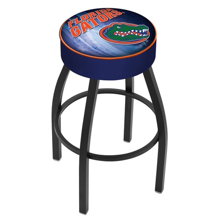 Holland Bar Stool Co 30" 4" Florida Cushion Seat, Blk Wrinkle Base Swivel Bar Stool L8B130FlorUn-D2